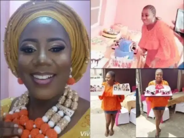 Video: Nigerian Actress Adediwura Receives 28 Cakes For Her 40th Birthday Celebration
